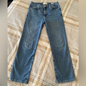 Frame Denim Women's Straight-Leg Jeans in Medium Blue